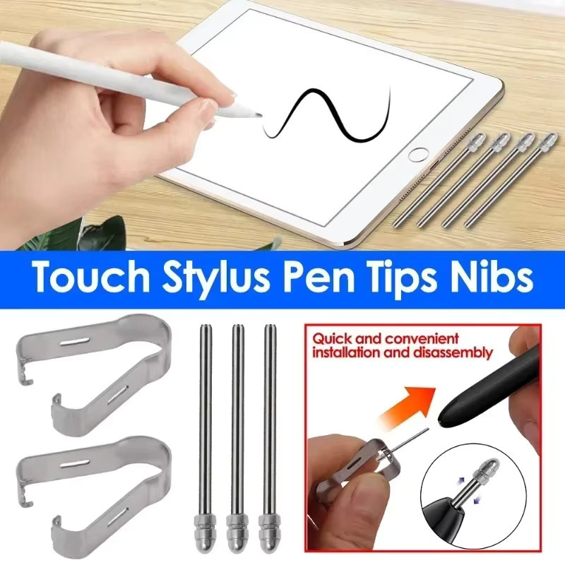 Samsung Ersatz-Stiftspitzen für Galaxy Tab S9 FE Stylus mit abnehmbaren Clips, Farbe: Silber - Bild 3