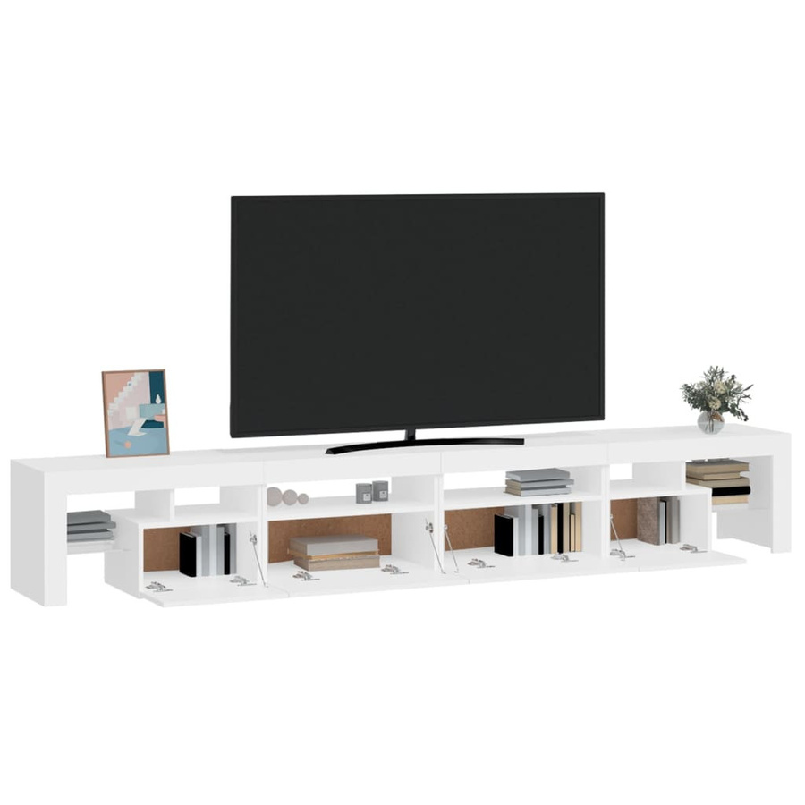 Vidaxl TV-Schrank mit LED-Beleuchtung in Weiß, B/H/T: 260 x 36,5 x 40 cm - Bild 2