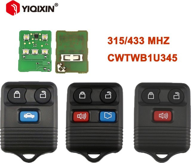 Yiqixin Fernbedienung Autoschlüssel für Ford Escape Excursion Explorer F150 Lincoln Mazda B-Serie Transit Mustang in Silber und Schwarz - Bild 1