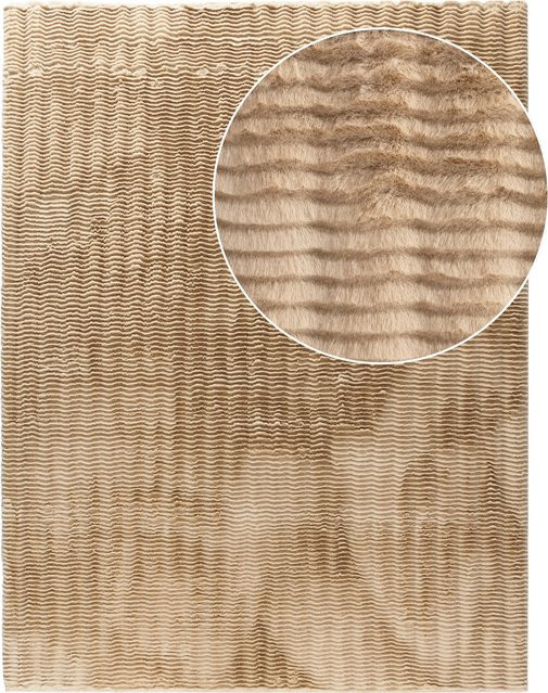 Fellteppich Arnia in Beige im skandinavischen Design, B/T: 80 x 150 cm - Bild 1