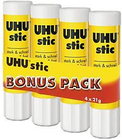 UHU Klebestift Stick Sparset, 4 Stück à 21 g, gelb - Bild 1