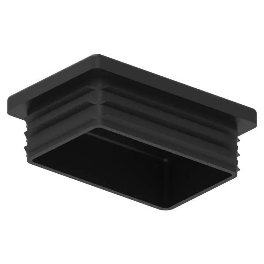 FeNau Einsteckkappe aus Kunststoff für Rechteckrohr 60 x 40 mm in Schwarz - Bild 2