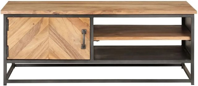 vidaXL Couchtisch aus Massivholz Akazie in Braun, B/T/H: 90 x 50 x 35 cm - Bild 1