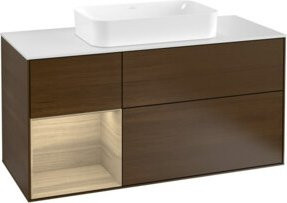 V&B Waschtischunterschrank Finion in Walnuss, Breite: 120 cm, Tiefe: 50,1 cm, Höhe: 50,1 cm - Bild 1