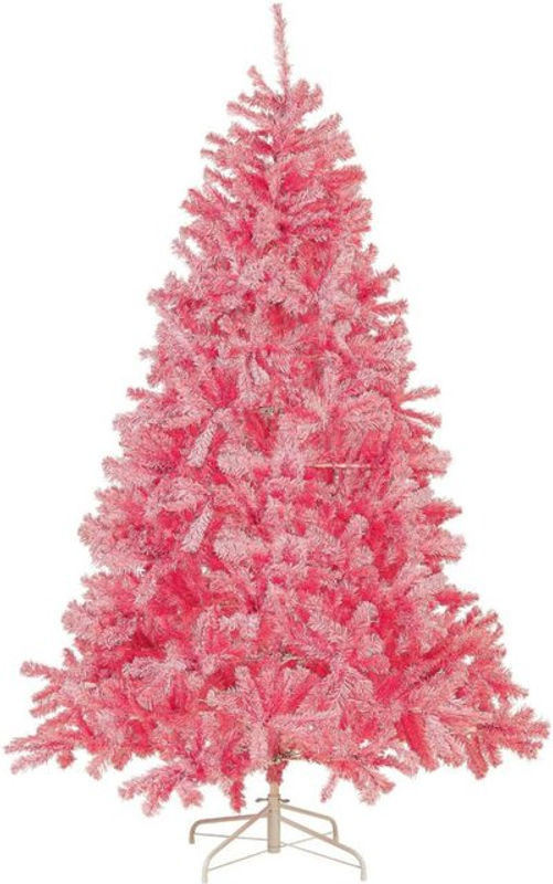 BELIANI Weihnachtsbaum aus Kunststoff in Rosa, 210 cm Höhe, modern und aesthetic, freistehend mit Ständer - Bild 1