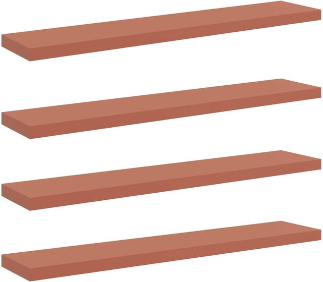 vidaXL Wandregal Set 4 Stück Rot aus MDF, B/T/H: 120 x 23,5 x 4 cm - Bild 1