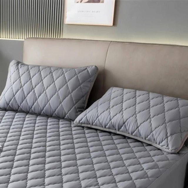 2-teiliges Kissenbezug-Set von Yiran Furniture aus wasserdichtem und antibakteriellem Stoff, dunkelgrau, B/H: 48 x 74 cm - Bild 1