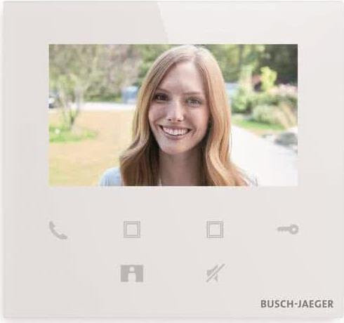 Busch-Jaeger Video-Innenstation mit 4,3 Zoll Bildschirm und WLAN in Weiß - Bild 1