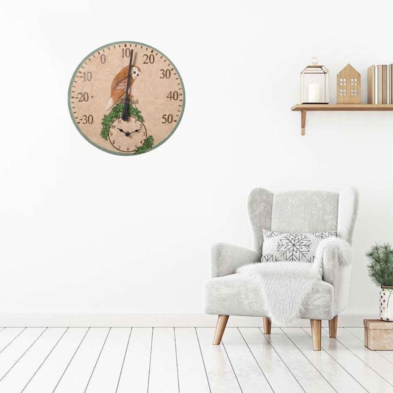 Analoges Außen- und Innenthermometer als wasserdichtes Gartenwandthermometer mit großer Zifferblattanzeige zur Wandmontage - Bild 2