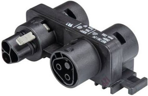 Wieland Electric RST Classic Rundstecker Verteiler 96.020.0153.1 Schwarz 2-polig - Bild 1