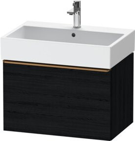 Duravit Waschtischunterschrank D-Neo wandhängend in Weiß und Schwarz, B: 68,4 cm, T: 44,2 cm - Bild 1