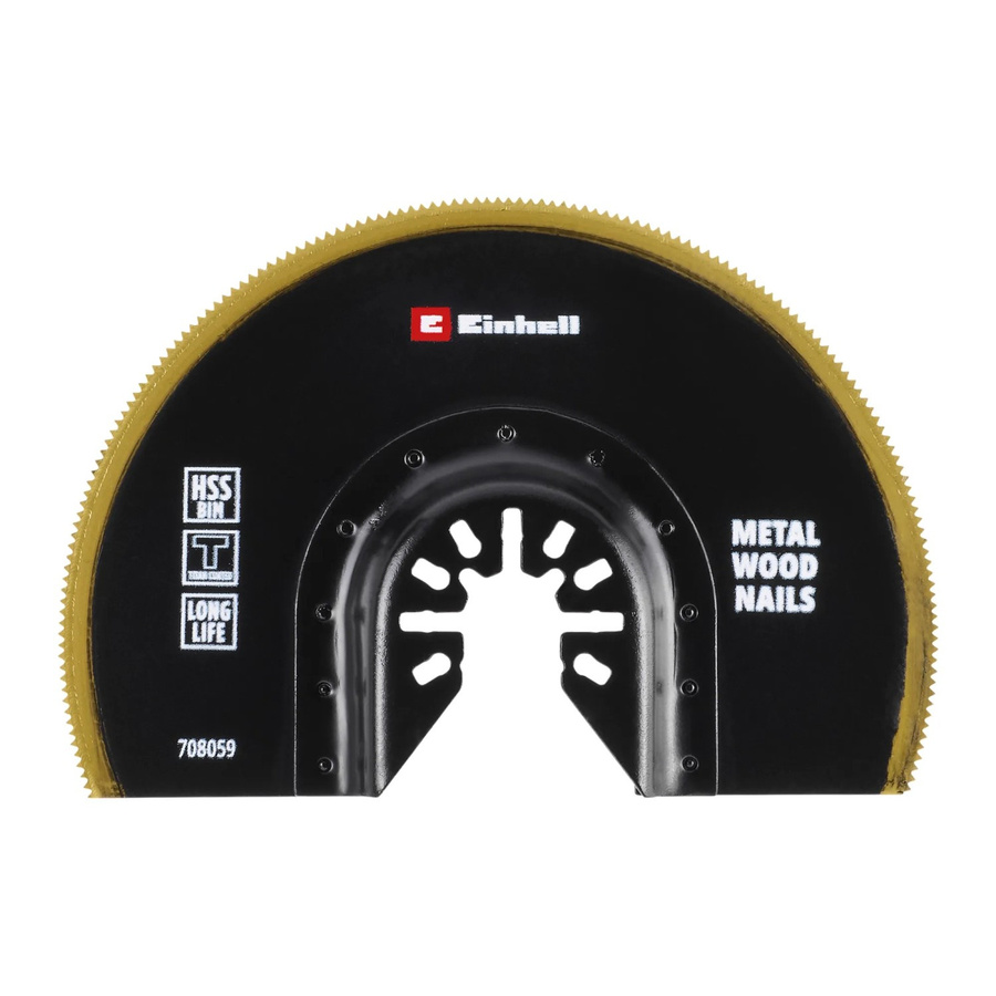 Einhell Bimetall Sägeblatt für Stichsägen mit Titanbeschichtung, Halbrund, Ø 100 mm, Gold, für Metall, Holz und Kunststoff - Bild 2