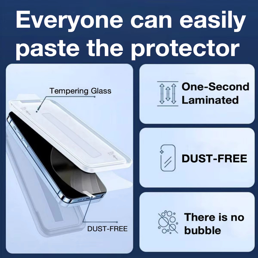 Magicjohn Panzerglas Displayschutz für iPhone 16 15 14 13 12 11 Pro Max Plus XR XS transparent mit Installationskit - Bild 2