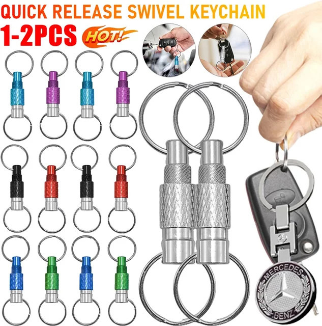 APWIKOGER Quick Release Schwenk Schlüsselbund aus Aluminium Legierung in Rot, 2 Stück - Bild 1