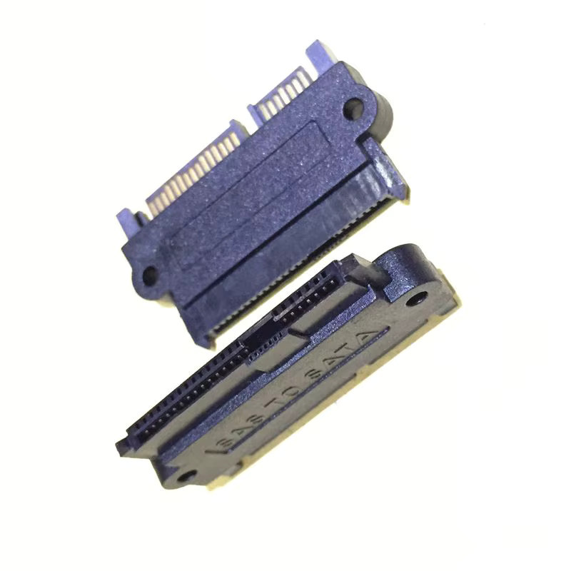 AXONUS SAS 29P auf SATA 22P Adapter mit 90 Grad Biegung in Schwarz - Bild 3