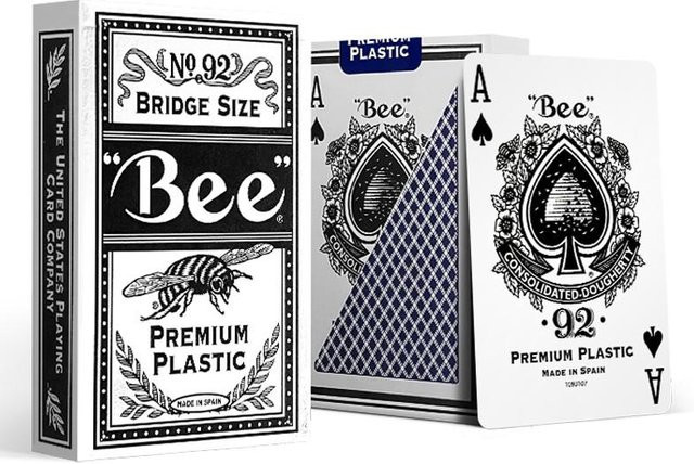 Biene Bee Xiaomifeng Suohua Guandan Dou Dizhu Spielkarten, Blau, Kunststoff - Bild 1