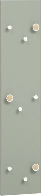 Schildmeyer Hakenpaneel Bjarne Pistazie mit Eichenholz und Kunststoff, B/H/T: 24,5 x 109 x 2,6 cm - Bild 1