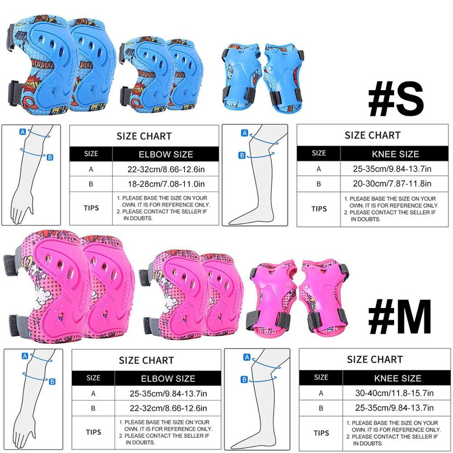 Sposafe Knie- und Ellenbogenschoner, 6-teiliges Set, blau, 3-12 Jahre - Bild 2