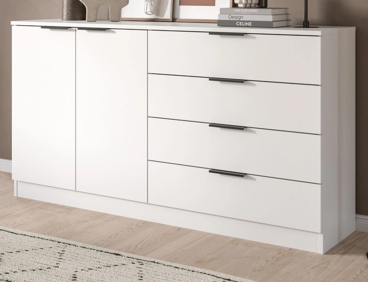 Sideboard Swan von Inn.Furn in Weiß, modern, B/H: 148 x 80 cm - Bild 1