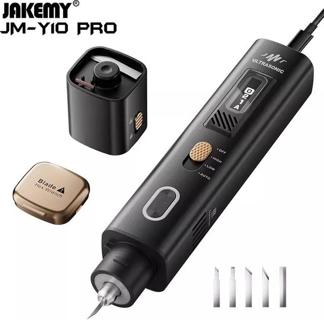TEBAK JM-Y10 PRO Ultraschall-Schneidegerät 30W 40KHz Handgehaltenes Elektrisches Schneidewerkzeug in Schwarz für 3D-Drucke, Acryl, Kunststoff und Holz - Bild 1
