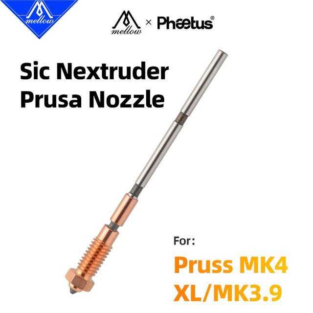Mellow Phaetus Sic Nextruder Siliziumkarbid Düse für Prusa MK4, XL und MK3.9 in Silber - Bild 1