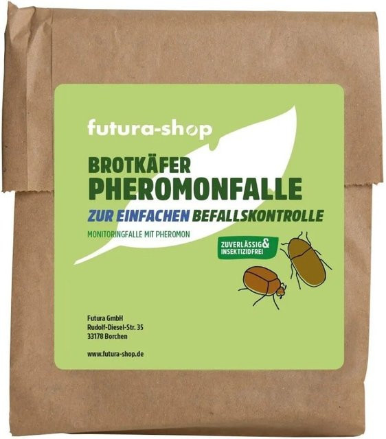 Futura-Shop Brotkäferfalle Pheromonfalle mit 3 Klebeflächen und geruchsneutraler Wirkung - Bild 1