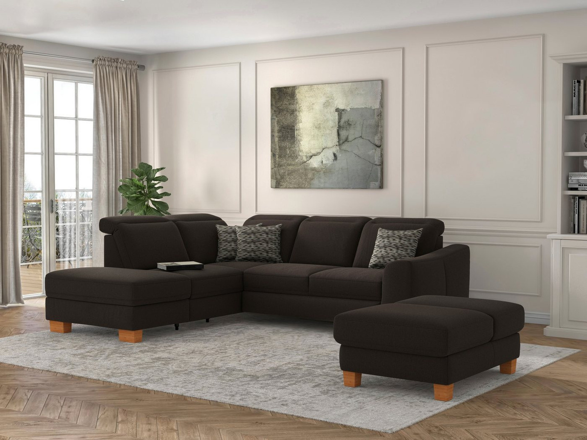 sit&more Ecksofa Dundee L-Form mit Federkern und Massivholzfüßen - Bild 1