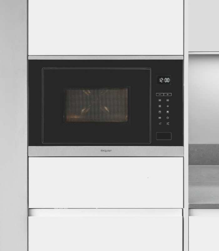 Exquisit EMW525-G-020 Inox Einbau-Mikrowelle mit Grill und Kombifunktion in Silber - Bild 3