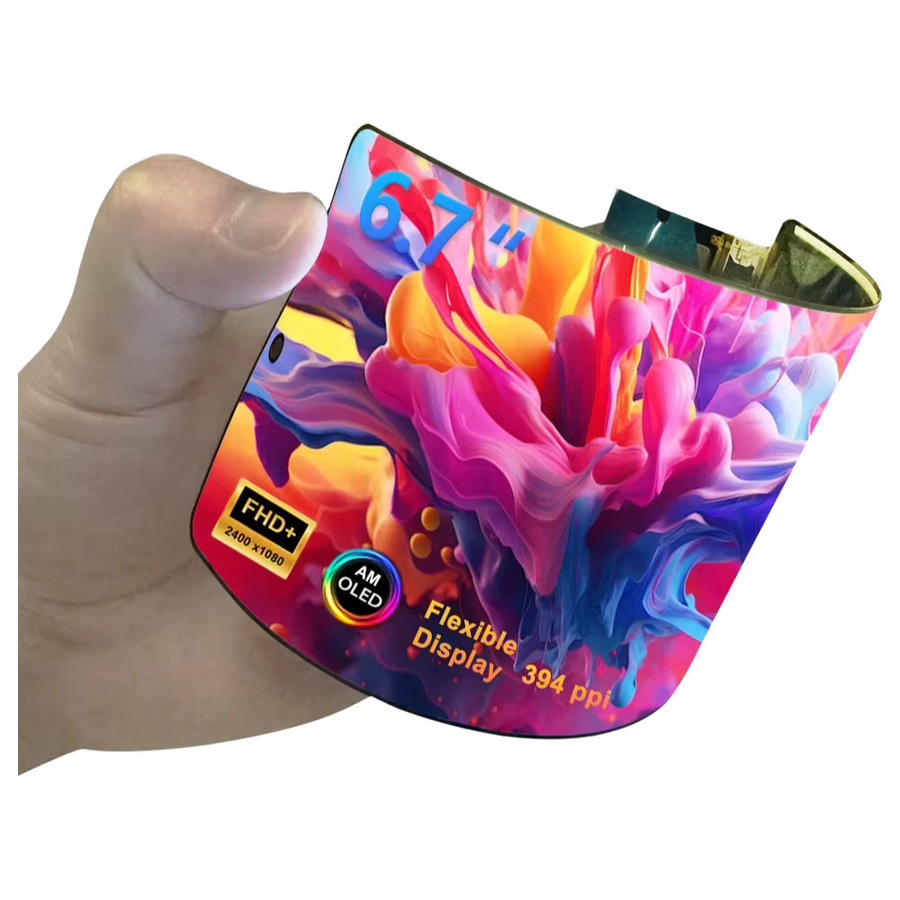 Wisecoco 6,67 Zoll flexibles AMOLED-Display mit 2K Full HD Auflösung und USB-C Steuerplatine für Prototyp-Demos - Bild 5