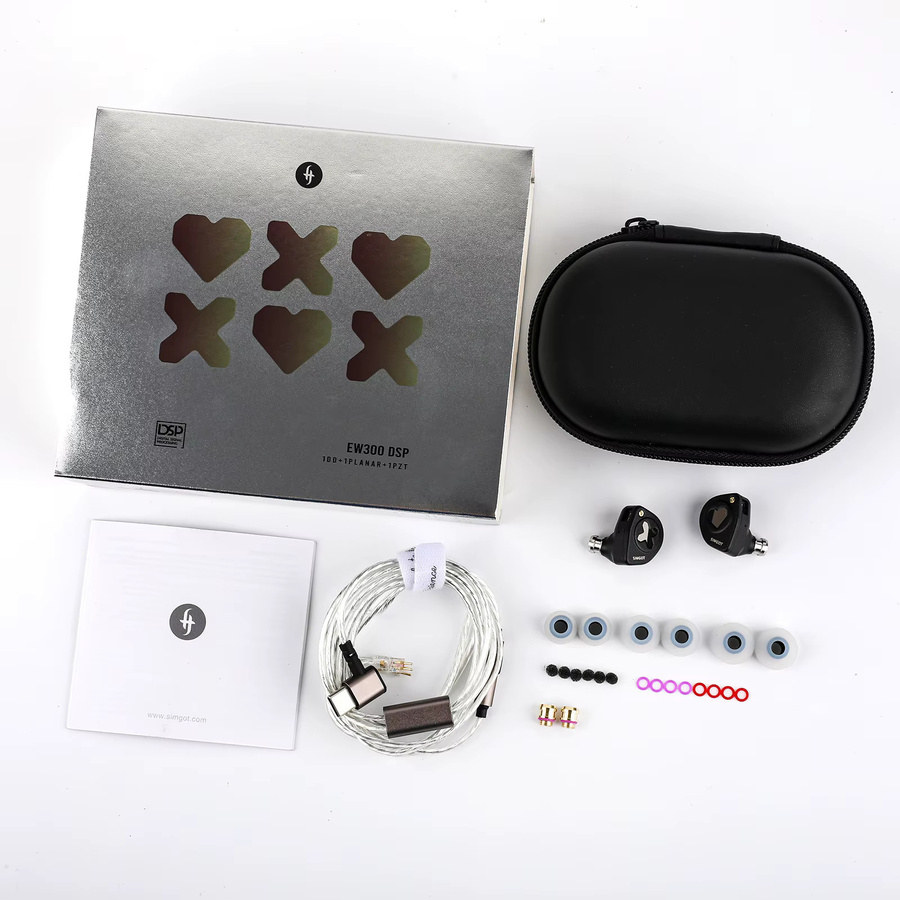 Simgot EW300 DSP Hybrid In-Ear Monitor mit integriertem DAC und abnehmbaren Düsen, Schwarz - Bild 4