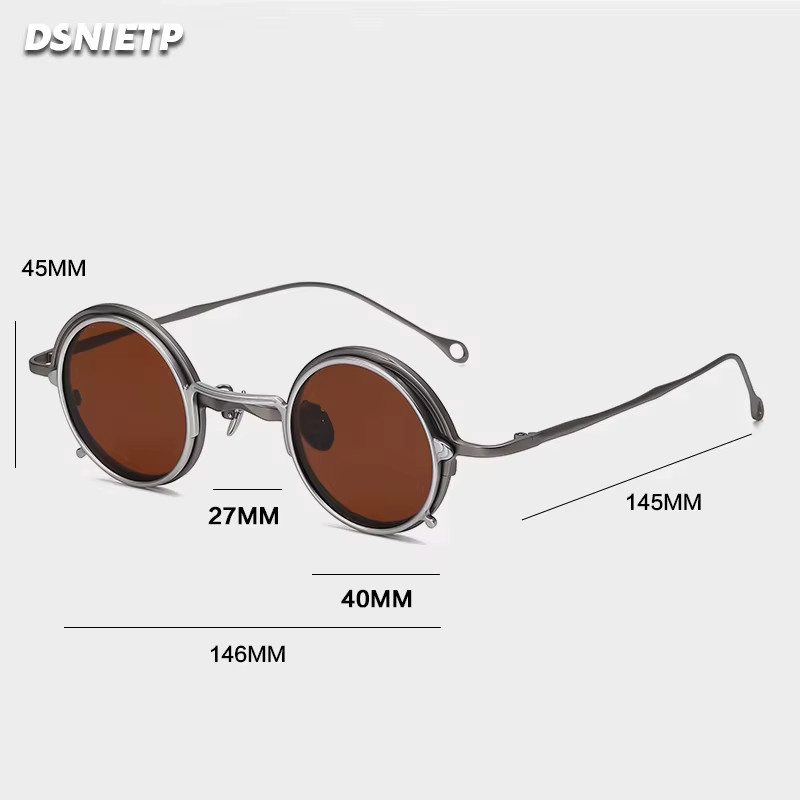 Gatenac Korrektionsbrille, Vollrand, Rund, Titan, Unisex - Bild 2
