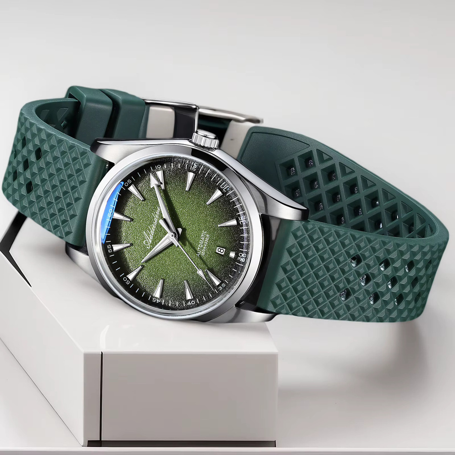 ADDIESDIVE Tauchautomatik-Uhr, Edelstahl, 39 mm, Herren, Grün - Bild 4