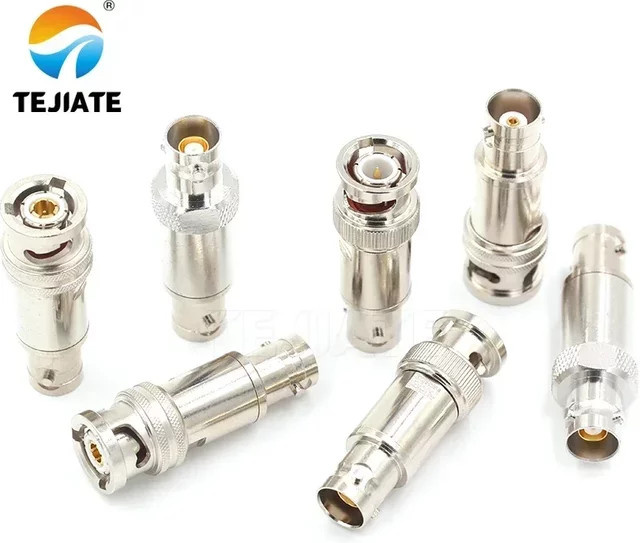 TEJIATE RF Koaxial Adapter Set mit TRB BNC KJ KKY KK JJ Steckern in Silber - Bild 1