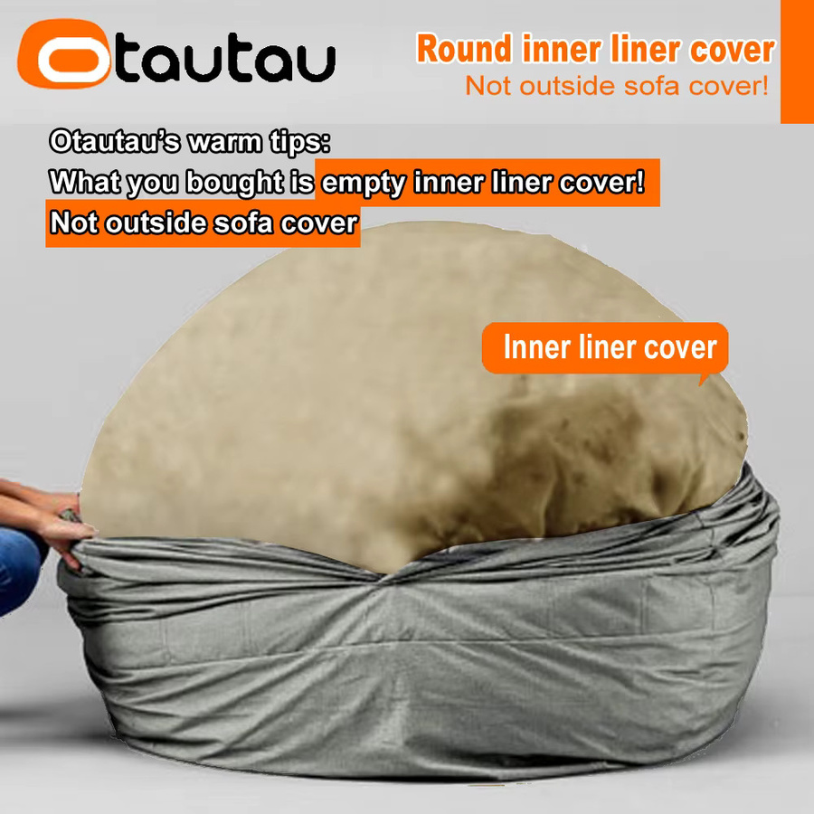 Otautau Wasserabweisende Runde Hocker Abdeckung aus Polyester in Beige - Bild 2