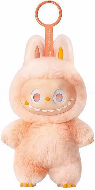 Labubu Plüschpuppe Autozubehör, orange, 15cm - Bild 1