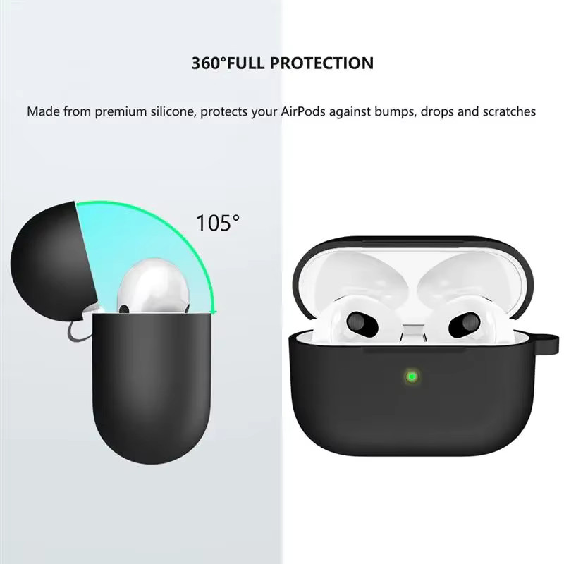 Silikon Schutzhülle in Lila für Apple AirPods 4, AirPods 3, AirPods Pro 2 und AirPods 2 - Bild 2