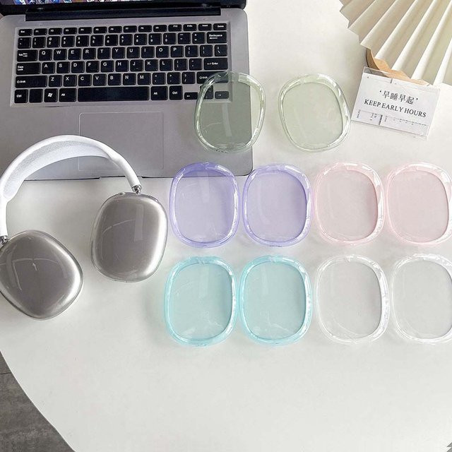 Silikon-Kopfhörerhülle für Apple AirPods Max in Regenbogenfarben (Rosa, Blau, Lila) - Bild 1