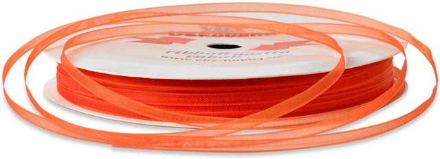 VBS Organzaband aus Polyester in Orange, Breite: 0,3 cm - Bild 1