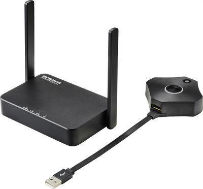 SpeaKa Professional SP-WTR-500 Drahtloses Full HD Präsentationssystem mit Wi-Fi und HDMI in Schwarz - Bild 1