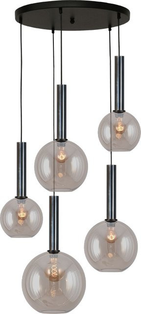 Masterlight Bella 2 Pendelleuchte 5-flammig rund in Gold mit Glas in Gold Fumé-Getupftes Öl - Bild 1