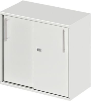 Schäfer Shop Select Anstell- und Aufsatz-Schiebetürenschrank Start Off in Tischhöhe, abschließbar, Farbe: lichtgrau, B/T/H: 80,0 x 42,0 x 72,6 cm - Bild 1