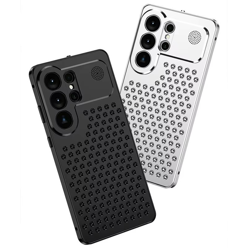 Sturzsichere Samsung Handyhülle mit Metallrahmen und Kameraschutz in Schwarz für Samsung S26 Ultra, S24 und S23 - Bild 2