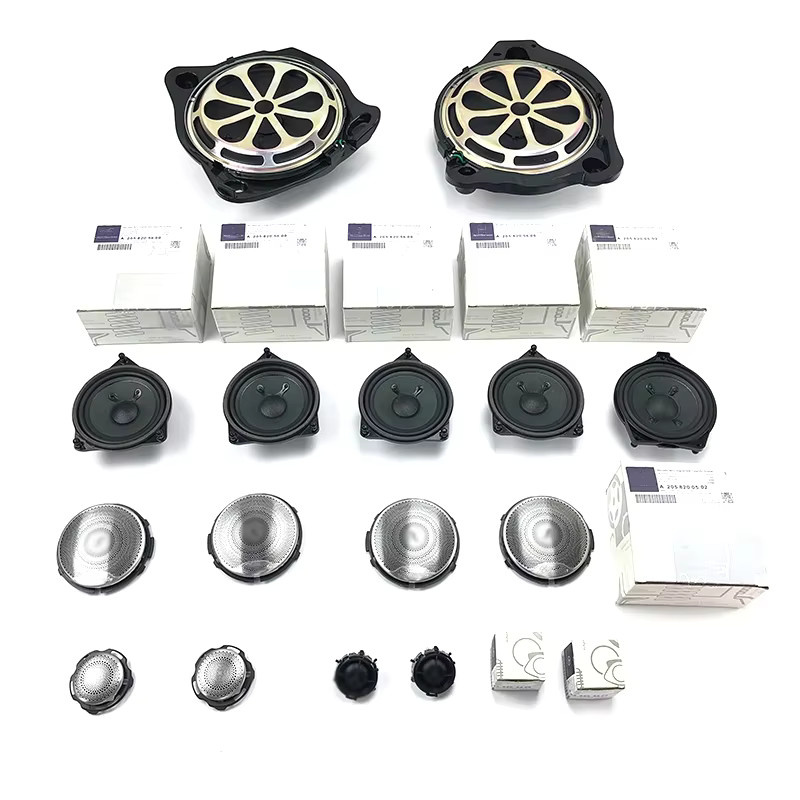 ALOONGACARR Auto-Subwoofer-Lautsprecher mit Hochtöner, Basshorn und Audio-Mitteltöner für Mercedes Benz C W205, GLC X253 und E W213 Serie, Schwarz - Bild 5