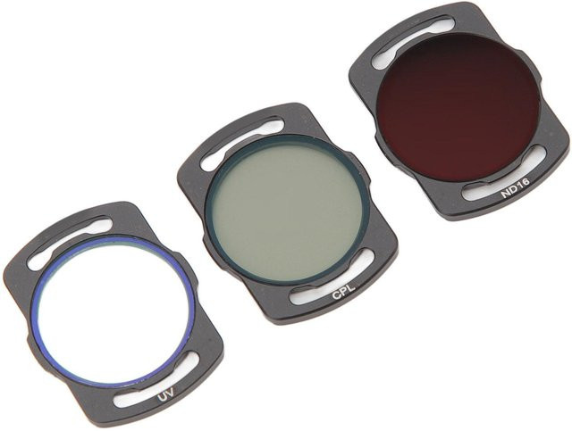 Fishine Drone Filter Set mit UV, CPL und ND16 Filtern aus optischem Glas und Aluminiumlegierung in Grau - Bild 1