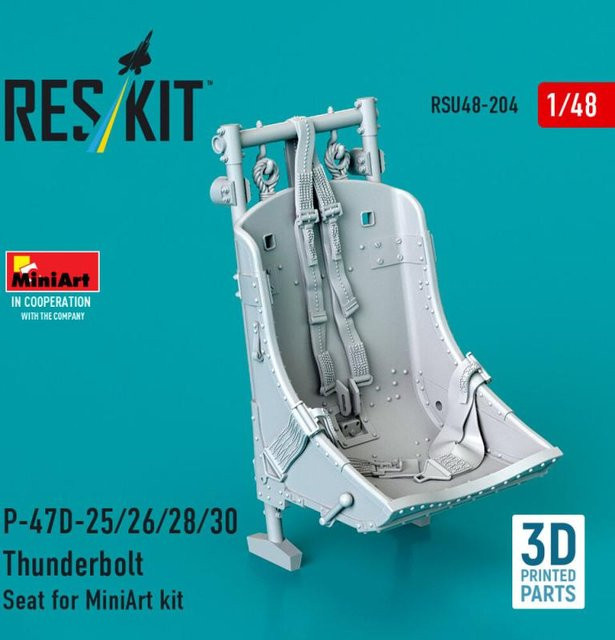 Miniart P-47D-25/26/28/30 Thunderbolt Seat, 3D Printed - Bild 1