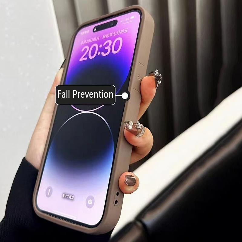 Bai Fen Bai-Digital 3C Silikon Handyhülle mit 3D Liebesherz für iPhone, stoßfest, Farbe: Braun - Bild 2