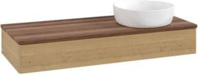 V&B Waschtischunterschrank Antao mit Beleuchtung ohne Frontstruktur, Farbe Honey Oak, B/T/H: 120 x 50 x 19 cm - Bild 1