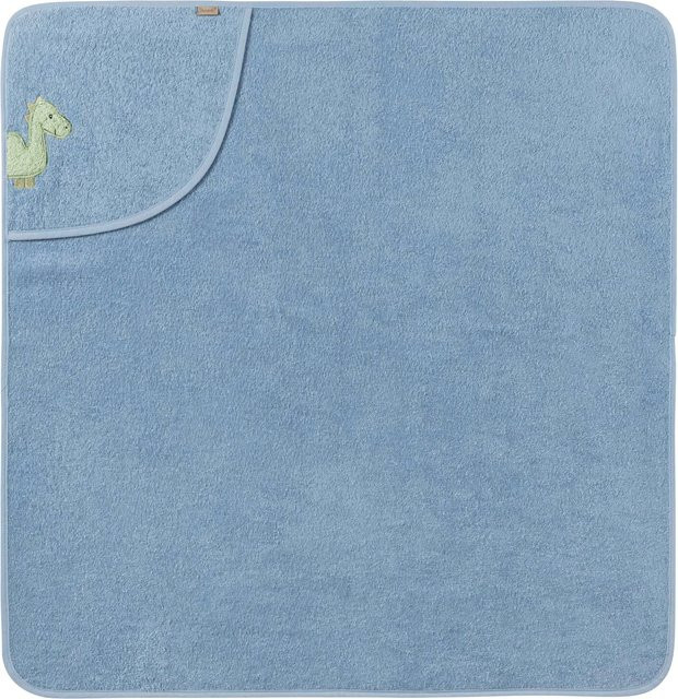 Sterntaler Kapuzenbadetuch Dino Rexi blau B/H: 80 x 80 cm - Bild 1