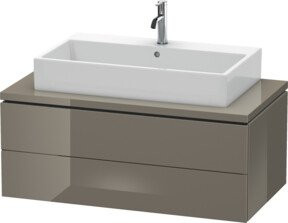 Duravit Waschtischunterschrank L-Cube in Hochglanz Weiß mit 2 Schubladen, Breite: 102 cm, Tiefe: 54,7 cm, Höhe: 40 cm - Bild 1