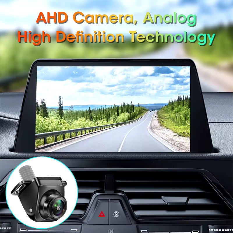 JMCQ Rückfahrkamera für Fahrzeuge mit Full HD 1920x1080p Auflösung, goldene Linse, 170 Grad Fisheye-Objektiv, IP68 wasserdicht und Nachtsicht, CVBS 12V - Bild 4